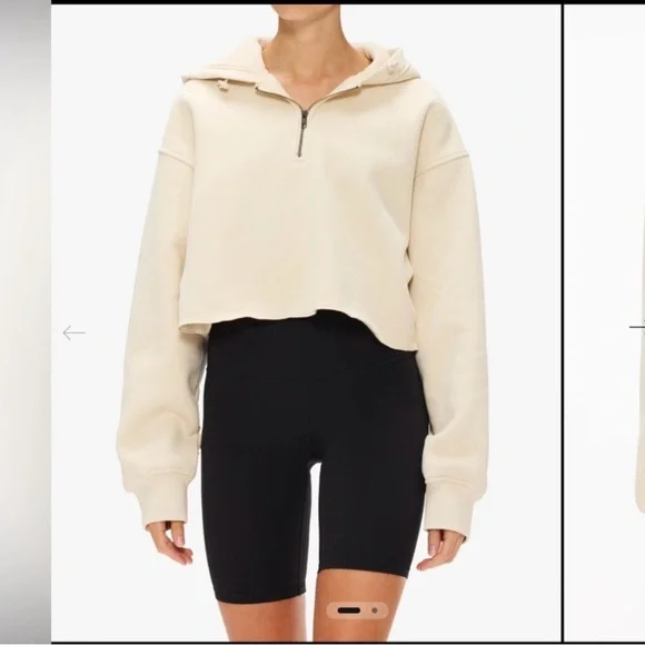 AllFenix Cream Cropped Hoodie - Picture 3 of 6